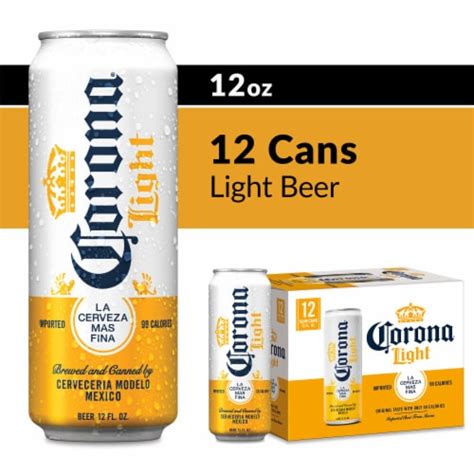 Corona Light Mexican Lager Import Lower Calorie* Beer, 12 cans / 12 fl ...