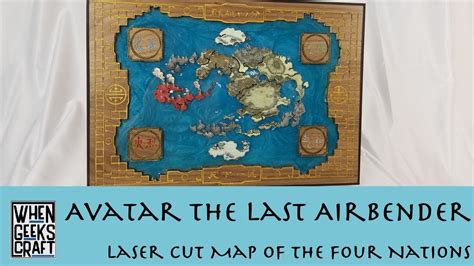 Map of the Four Nations from Avatar the Last Airbender - Laser Cut ...