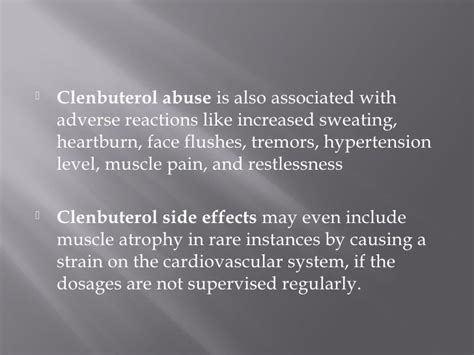 Clenbuterol side effects