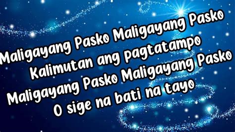 Maligayang Pasko Bati na tayo - Willy Garte (Karaoke) - YouTube