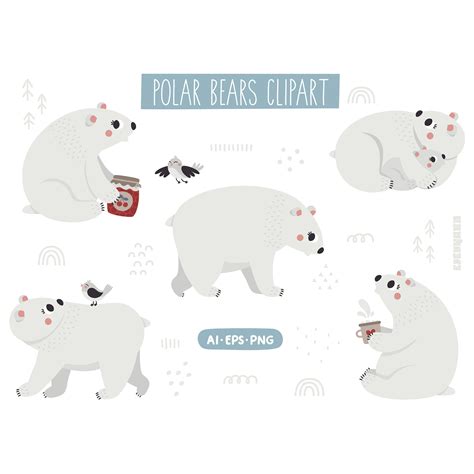 Polar Bears Clipart, Christmas Clipart, Polar Bear PNG, Bear - Inspire ...