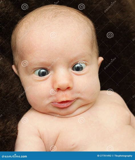 Funny Face Baby stock photo. Image of crosseyed, face - 27701492