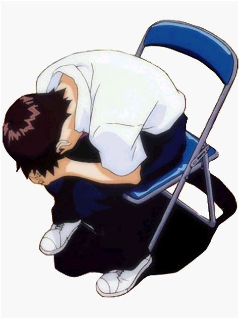 Create meme "Shinji is sitting on a chair, Shinji on the chair, Shinji ...