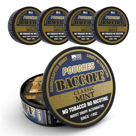 Buy BaccOff, Classic Mint Pouches, Premium Free, Free Snuff Alternative ...