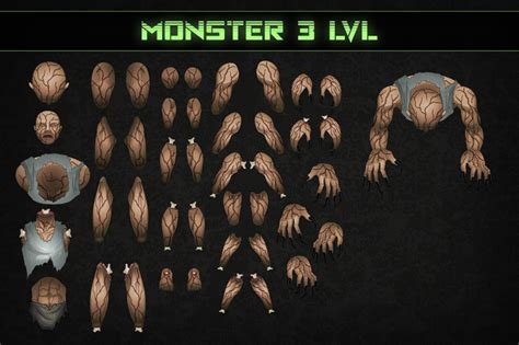 Top Down Shooter Monster Sprites by Free Game Assets (GUI, Sprite, Tilesets)