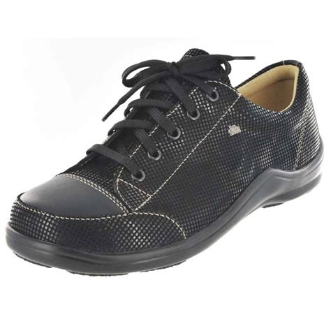 Finn Comfort Soho Black Points Leather Soft Footbed Size 6 - town-green.com