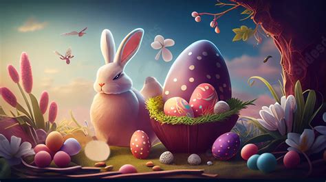 Beautiful Easter Bunny Egg Powerpoint Background For Free Download ...