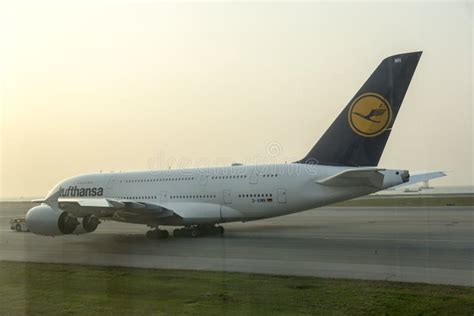 Airbus A380 in Lufthansa Waiting for Take Off Editorial Photo - Image ...