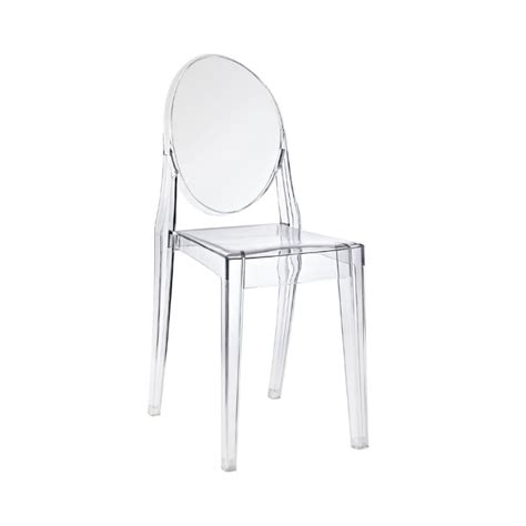 Philippe Starck Louis XVI Ghost Side Chair without Arms Modern Victoria Dining Chair (Clear ...