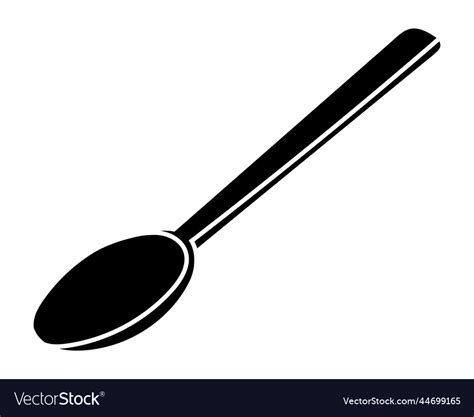 Spoon silhouette Royalty Free Vector Image - VectorStock