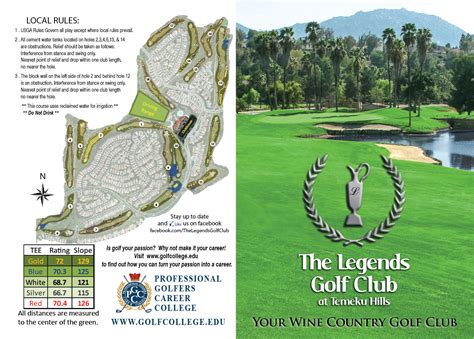 Scorecard - The Legends Golf Club