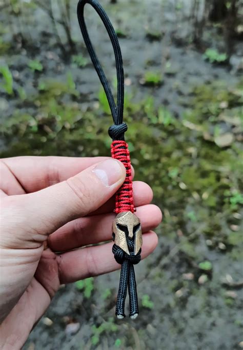 Custom Spartan helmet paracord keychain EDC lanyard knife | Etsy