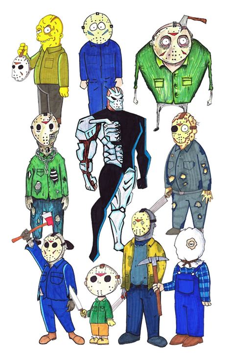 Jason Voorhees in 10 Animation Styles 11x17 - Etsy Canada