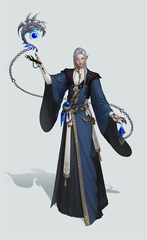 Elf mage, Jinju Choi on ArtStation at https://www.artstation.com/artwork/q1EQe | Anime elf, Male ...