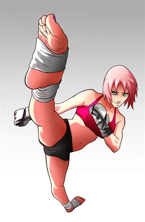 Sakura Fighting Stance + free line art | Sakura art, Sakura, Naruto ...