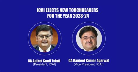 For the terms 2023–24, ICAI elects a new president and vice president. - NewsNowNation