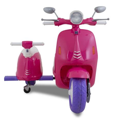 Vespa electric kids scooter with sidecar pink I Free Delivery!