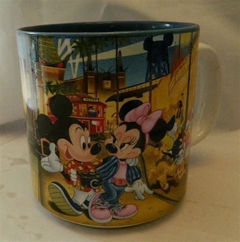 VINTAGE CLASSIC MICKEY MGM Studios Walt Disney Japan Blue Coffee Cup ...