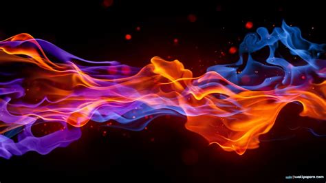 🔥 Download Description Red And Blue Fire Wallpaper In by @brianwilson ...