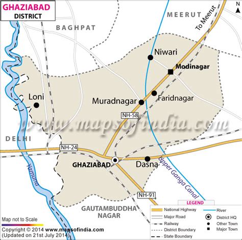 Ghaziabad District Map