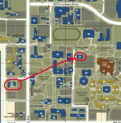 Exploring The South Dakota State University Campus Map In 2023 - Map Of The Usa