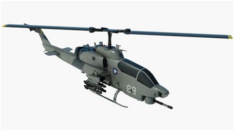 3D military helicopter bell ah-1 cobra model - TurboSquid 1283572