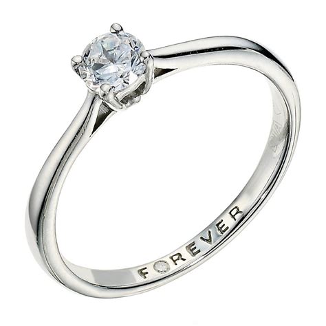 H.Samuel - The Forever Diamond Palladium 950 1 / 3 Carat Diamond Ring - Special Savings Today at ...