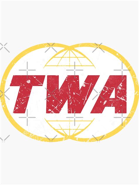 "TWA Aviation Airline Vintage Logo " Sticker for Sale by quark | Redbubble