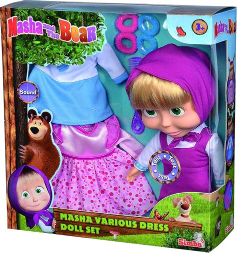 Simba - Masha Doll with Melody, Including Two Dress Set, 30 cm, 3 Years, 109301082 : Amazon.co ...