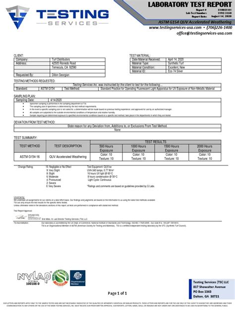 81002F 01 ASTM G154 QUV Eco 74 Silver | PDF | Laboratories