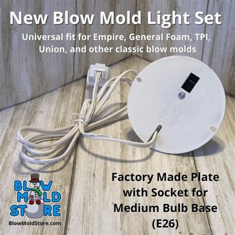 Factory Made Universal Blow Mold Light Socket Cord & Back Plate Combo ...