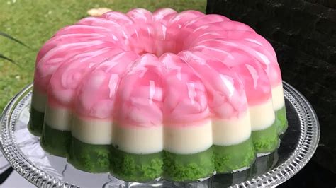 Resep Puding Kelapa lumut pandan #HOBIMASAKPUDING - YouTube