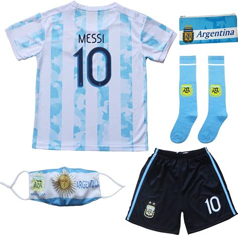 BIRDBOX 2021 Argentina Home Blue #10 Lionel Messi Kids Soccer Jersey ...