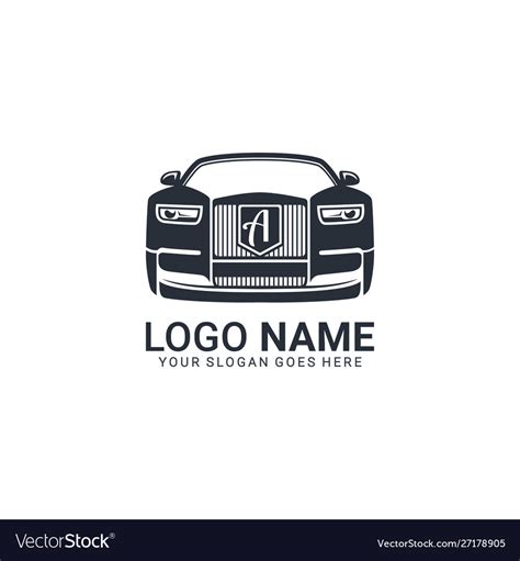 Luxury car logo design editable Royalty Free Vector Image