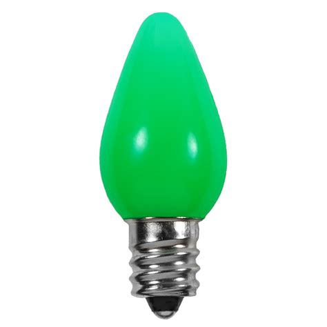C7 Green Smooth LED Christmas Light Bulbs