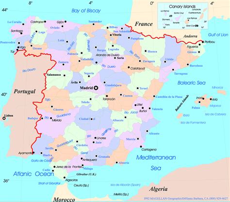 Political Spain Map Pictures | Map of Spain Pictures and Information