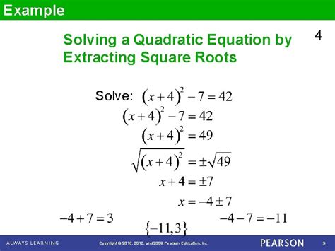 Example Of Solving Quadratic Equations By Extracting Square Roots - Tessshebaylo