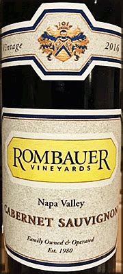 Ken's wine review of 2016 Rombauer Cabernet Sauvignon "Napa Valley"