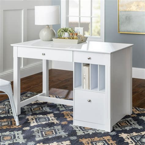 Middlebrook Designs 48-inch White Computer Storage Desk with Keyboard Drawer - Walmart.com ...