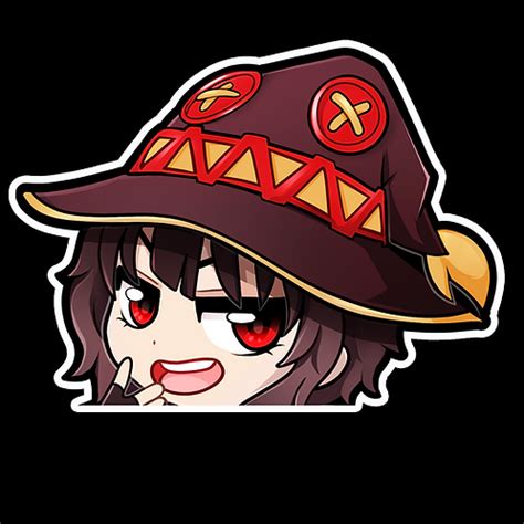 Anime Peeking Sticker Car Window TRUCK Decal PKN11 Megumin KonoSuba | animestickershop