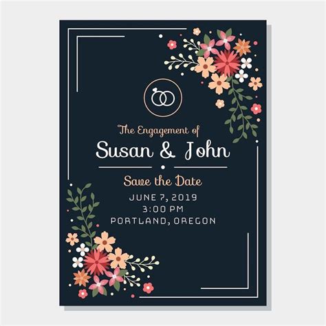 Download the Engagement Invitation Template Vector 241244 royalty-free ...