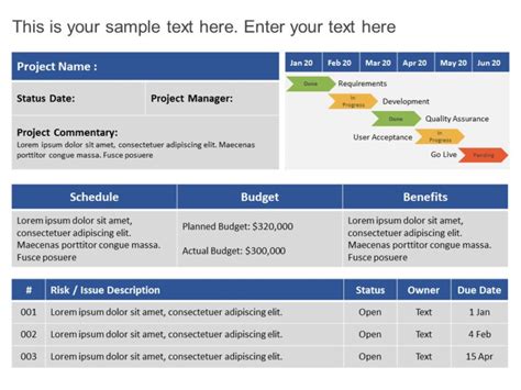 Project Dashboard 5 PowerPoint Template