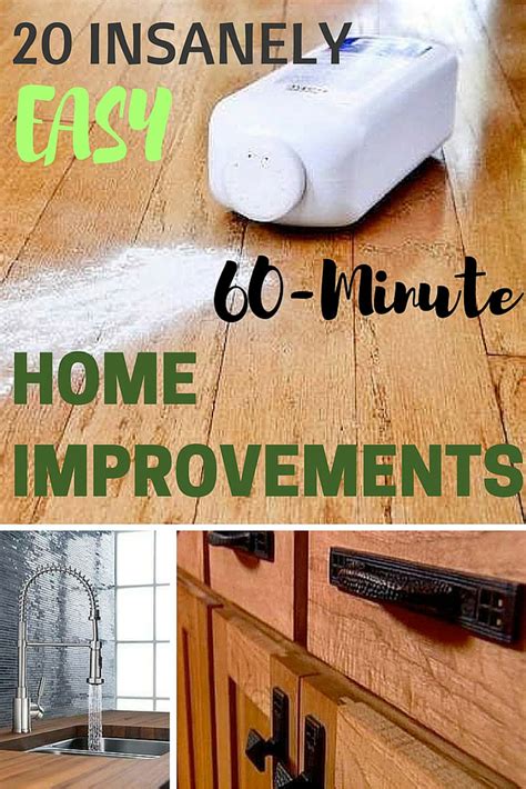 20 Insanely Easy 60-Minute Home Improvements | Home improvement contractors, Easy home ...