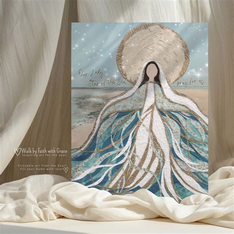 Mary Star of the Sea Catholic Art Religious Wall Art PRINTABLE Digital ...