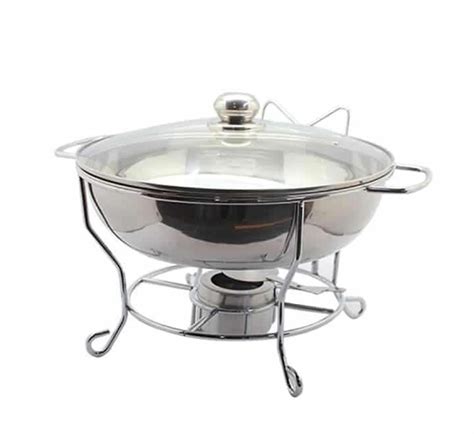 Chafing Dish with Glass Lid Silver - 6L | Shop Today. Get it Tomorrow! | takealot.com