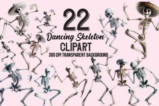 Dancing Skeleton Clipart Graphic by WatercolorArt · Creative Fabrica