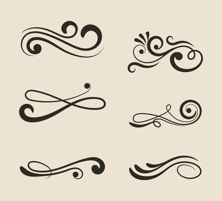 Calligraphy Swirls Vector Art, Icons, and Graphics for Free Download