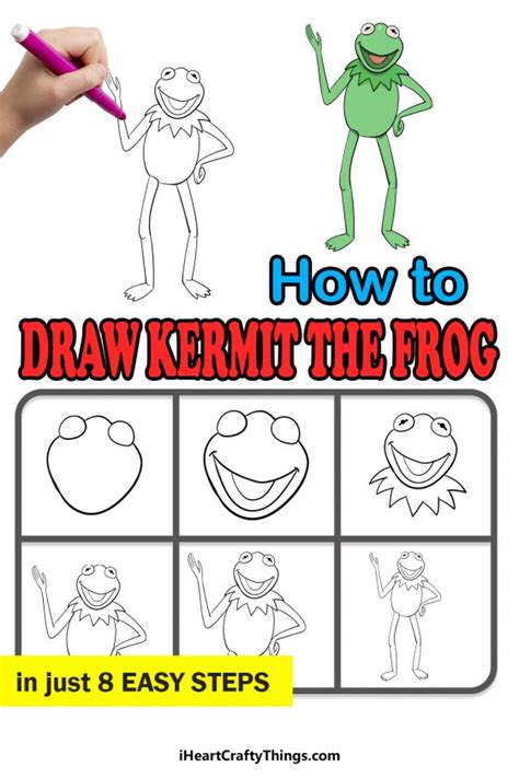 Kermit The Frog Drawing - How To Draw Kermit The Frog Step By Step