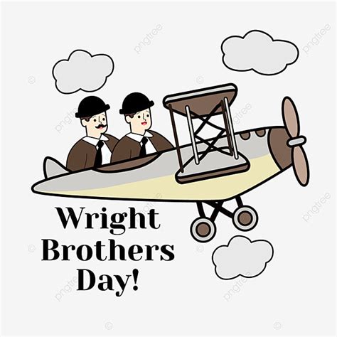 Two Brother Vector PNG Images, Two Brothers Flying On Wright Brothers ...