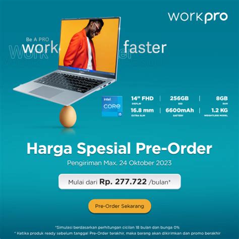 Promo ADVAN Notebook Laptop Workpro Intel I5 14'' FHD IPS 8GB 256GB Win 11 - Grey Cicil 0% 3x ...